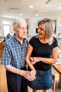 family caregiver helping dad who has dementia family caregiver helping dad who has dementia